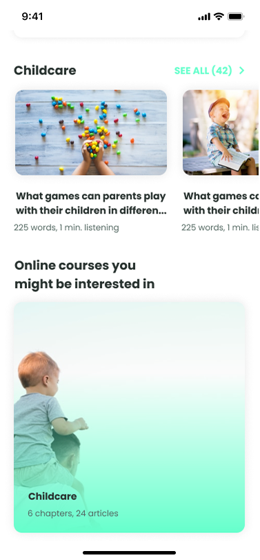 Article categories and course upsell